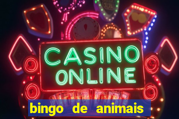 bingo de animais para educa??o infantil